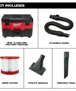 Milwaukee Tools Milwaukee M18 Cordless 2 Gallon Wet/Dry HEPA Vacuum 0880-20 10 Milwaukee Tools Milwaukee M18 Cordless 2 Gallon Wet/Dry HEPA Vacuum 0880-20 -Milwaukee Tool-shop 0880 20 2