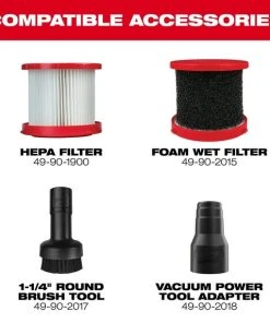 Milwaukee Tools Milwaukee M18 Cordless 2 Gallon Wet/Dry HEPA Vacuum 0880-20 12 Milwaukee Tools Milwaukee M18 Cordless 2 Gallon Wet/Dry HEPA Vacuum 0880-20 -Milwaukee Tool-shop 0880 20 4