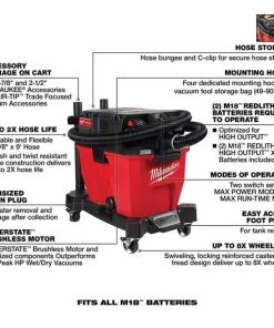 Milwaukee Tools Milwaukee M18 FUEL 9 Gallon Dual-Battery Wet/Dry Vacuum Kit 0920-22HD -Milwaukee Tool-shop 0920 22hd 3