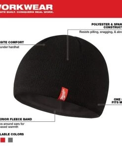Milwaukee Tools Milwaukee One Size Fleece Lined Knit Hat - Black 502B -Milwaukee Tool-shop 17876 3 fwn8uxx9atnalmpn