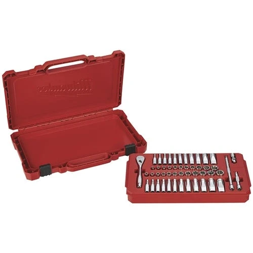 Milwaukee Tools Milwaukee 1/4" Drive 50 Piece Ratchet & Socket Set - SAE & Metric 48-22-9004 4 Milwaukee Tools Milwaukee 1/4" Drive 50 Piece Ratchet & Socket Set - SAE & Metric 48-22-9004 - Image 2