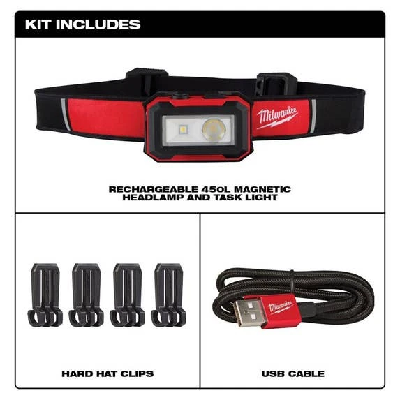 Milwaukee Tools Milwaukee Rechargeable 450L Headlamp 450 Lumens 2012R 9 Milwaukee Tools Milwaukee Rechargeable 450L Headlamp 450 Lumens 2012R - Image 7
