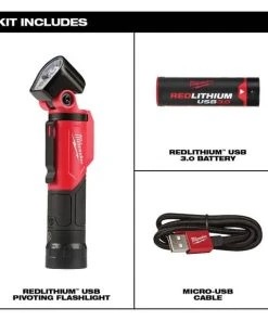 Milwaukee Tools Milwaukee REDLITHIUM USB Rechargeable 500 Lumen Pivoting Flashlight (3.0Ah) Kit 2113-21 15 Milwaukee Tools Milwaukee REDLITHIUM USB Rechargeable 500 Lumen Pivoting Flashlight (3.0Ah) Kit 2113-21 -Milwaukee Tool-shop 2113 21 7