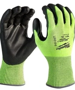 Milwaukee Tools Milwaukee High-Visibility Cut Level 4 Polyurethane Dipped Gloves - Medium 48-73-8941 -Milwaukee Tool-shop 22046 0hqfterherhqwtze 7