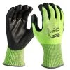 Milwaukee Tools Milwaukee High-Visibility Cut Level 4 Polyurethane Dipped Gloves - 2X 48-73-8944