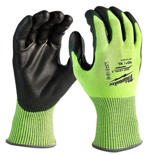 Milwaukee Tools Milwaukee High-Visibility Cut Level 4 Polyurethane Dipped Gloves - 2X 48-73-8944 6 Milwaukee Tools Milwaukee High-Visibility Cut Level 4 Polyurethane Dipped Gloves - 2X 48-73-8944 - Image 4