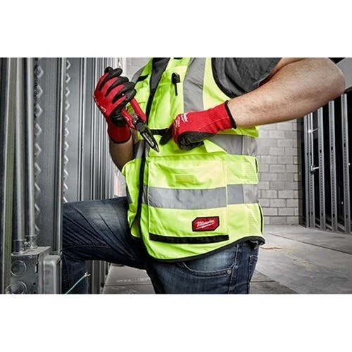 Milwaukee Tools Milwaukee Class 2 High Visibility 15 Pocket Yellow ANSI Performance Safety Vest - Small/Medium 48-73-5041 7 Milwaukee Tools Milwaukee Class 2 High Visibility 15 Pocket Yellow ANSI Performance Safety Vest - Small/Medium 48-73-5041 - Image 5