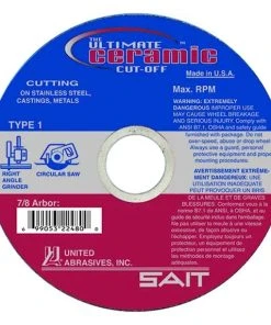 United Abrasives Sait United Abrasives TM 4-1/2x.045x7/8 ULT. CERAMIC 22480