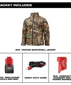 Milwaukee Tools Milwaukee M12 Heated QUIETSHELL Jacket Kit 224C-21 20 Milwaukee Tools Milwaukee M12 Heated QUIETSHELL Jacket Kit 224C-21 -Milwaukee Tool-shop 224c 21 5