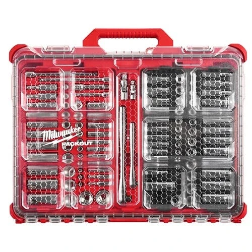 Milwaukee Tools Milwaukee 1/4" & 3/8" Drive 106pc SAE & METRIC Ratchet & Socket Set PACKOUT 48-22-9486 4 Milwaukee Tools Milwaukee 1/4" & 3/8" Drive 106pc SAE & METRIC Ratchet & Socket Set PACKOUT 48-22-9486 - Image 2