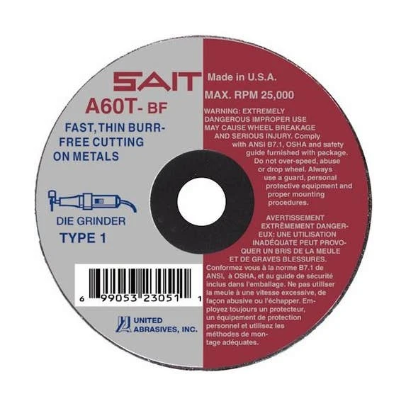 United Abrasives Sait United Abrasives TM 4 X .035 X 3/8 A60T 23070 3 United Abrasives Sait United Abrasives TM 4 X .035 X 3/8 A60T 23070