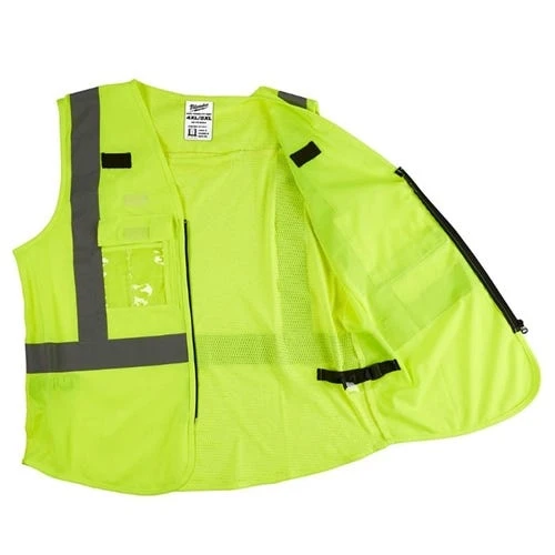 Milwaukee Tools Milwaukee Class 2 High Visibility 10 Pocket Yellow ANSI Safety Vest 4XL/5XL 48-73-5024 5 Milwaukee Tools Milwaukee Class 2 High Visibility 10 Pocket Yellow ANSI Safety Vest 4XL/5XL 48-73-5024 - Image 3