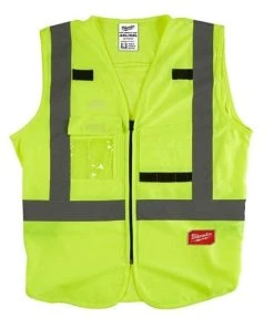 Milwaukee Tools Milwaukee Class 2 High Visibility 10 Pocket Yellow ANSI & CSA Safety Vest - Large/XL 48-73-5062 -Milwaukee Tool-shop 23558 1 zewnbflrj7sirx6c 1