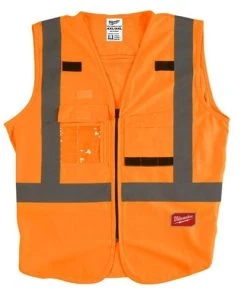 Milwaukee Tools Milwaukee Class 2 High Visibility 10 Pocket Orange ANSI & CSA Safety Vest - 4XL/5XL 48-73-5074