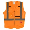 Milwaukee Tools Milwaukee Class 2 High Visibility 10 Pocket Orange ANSI & CSA Safety Vest - Small/Medium 48-73-5071
