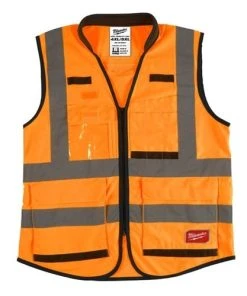 Milwaukee Tools Milwaukee Class 2 High Visibility 15 Pocket Orange ANSI & CSA Performance Safety Vest - 4XL/5XL 48-73-5094 -Milwaukee Tool-shop 23564 fud8xzevqky0v5fg 3