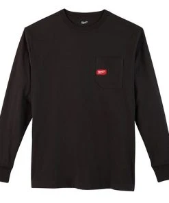 Milwaukee Tools Milwaukee Heavy Duty Long Sleeve Black Pocket T-Shirt 602B