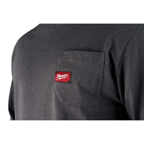 Milwaukee Tools Milwaukee Heavy Duty Long Sleeve Gray Pocket T-Shirt 602G 9 Milwaukee Tools Milwaukee Heavy Duty Long Sleeve Gray Pocket T-Shirt 602G - Image 7
