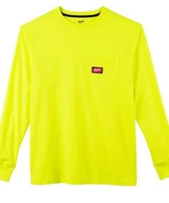 Milwaukee Tools Milwaukee Heavy Duty Long Sleeve High Visibility Pocket T-Shirt 602HV