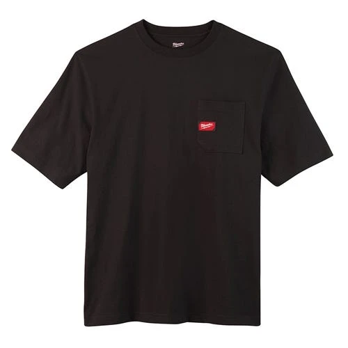 Milwaukee Tools Milwaukee Heavy Duty Short Sleeve Black Pocket T-Shirt 601B 5 Milwaukee Tools Milwaukee Heavy Duty Short Sleeve Black Pocket T-Shirt 601B - Image 3