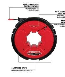 Milwaukee Tools Milwaukee M18 FUEL ANGLER 100' Non Conductive Polyester Pulling Fish Tape Replacement 48-44-5195 -Milwaukee Tool-shop 24426 4 yr1paldhyp8dldgl