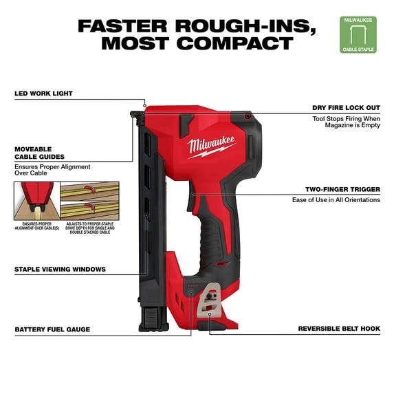 Milwaukee Tools Milwaukee M12 Cable Stapler Kit 2448-21 7 Milwaukee Tools Milwaukee M12 Cable Stapler Kit 2448-21 - Image 5