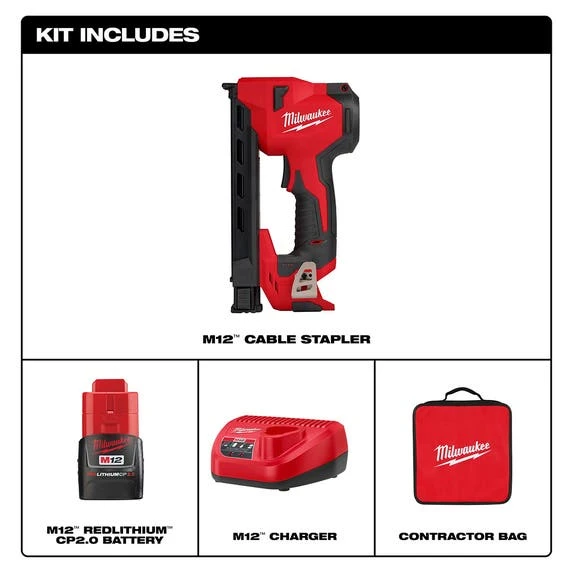 Milwaukee Tools Milwaukee M12 Cable Stapler Kit 2448-21 10 Milwaukee Tools Milwaukee M12 Cable Stapler Kit 2448-21 - Image 8