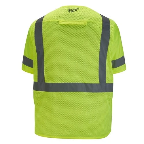 Milwaukee Tools Milwaukee Type R Class 3 High Visibility 10 Pocket Yellow Safety Vest - 48-73-5141 6 Milwaukee Tools Milwaukee Type R Class 3 High Visibility 10 Pocket Yellow Safety Vest - 48-73-5141 - Image 4