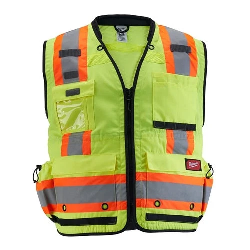 Milwaukee Tools Milwaukee Type R Class 2 Surveyor's High Visibility 27 Pocket Yellow Safety Vest - 48-73-5161 5 Milwaukee Tools Milwaukee Type R Class 2 Surveyor's High Visibility 27 Pocket Yellow Safety Vest - 48-73-5161 - Image 3