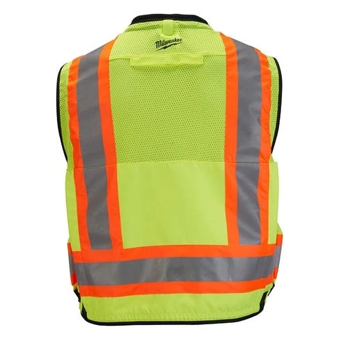 Milwaukee Tools Milwaukee Type R Class 2 Surveyor's High Visibility 27 Pocket Yellow Safety Vest - 48-73-5161 6 Milwaukee Tools Milwaukee Type R Class 2 Surveyor's High Visibility 27 Pocket Yellow Safety Vest - 48-73-5161 - Image 4