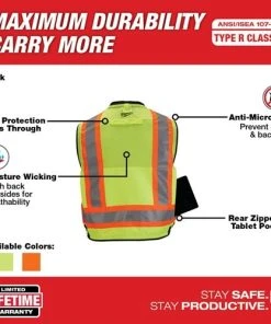 Milwaukee Tools Milwaukee Type R Class 2 Surveyor's High Visibility 27 Pocket Orange Safety Vest - Large/XL 48-73-5166 14 Milwaukee Tools Milwaukee Type R Class 2 Surveyor's High Visibility 27 Pocket Orange Safety Vest - Large/XL 48-73-5166 -Milwaukee Tool-shop 24548 4 1mdxuqigaagkilql 6