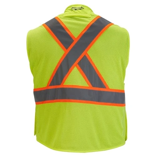 Milwaukee Tools Milwaukee Type R Class 2 Breakaway High Visibility Mesh 9 Pocket Yellow Safety Vest - 48-73-5171 6 Milwaukee Tools Milwaukee Type R Class 2 Breakaway High Visibility Mesh 9 Pocket Yellow Safety Vest - 48-73-5171 - Image 4