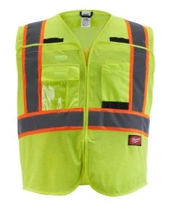 Milwaukee Tools Milwaukee Type R Class 2 Breakaway High Visibility Mesh 9 Pocket Orange Safety Vest - 2XL/3XL 48-73-5177
