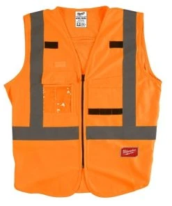 Milwaukee Tools Milwaukee Class 2 High Visibility 10 Pocket Orange ANSI Safety Vest - Small/Medium 48-73-5031 -Milwaukee Tool-shop 24582 hpdj51tf6j1mh8lj