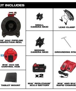 Milwaukee Tools Milwaukee M18 200' Pipeline Inspection System Kit 2974-22 15 Milwaukee Tools Milwaukee M18 200' Pipeline Inspection System Kit 2974-22 -Milwaukee Tool-shop 24596 7 sczhvropv7w8rva9
