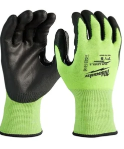 Milwaukee Tools Milwaukee High-Visibility Cut Level 3 Polyurethane Dipped Gloves - Large 48-73-8932 -Milwaukee Tool-shop 24614 0oefsn0jicq0wjkr