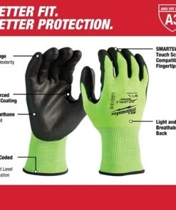 Milwaukee Tools Milwaukee High-Visibility Cut Level 3 Polyurethane Dipped Gloves - 2X 48-73-8934 13 Milwaukee Tools Milwaukee High-Visibility Cut Level 3 Polyurethane Dipped Gloves - 2X 48-73-8934 -Milwaukee Tool-shop 24614 4 m9ypdrpxzmpuuog8 5