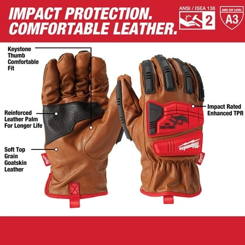 Milwaukee Tools Milwaukee Impact Cut Level 3 Goatskin Leather Gloves - XL 48-22-8773 8 Milwaukee Tools Milwaukee Impact Cut Level 3 Goatskin Leather Gloves - XL 48-22-8773 - Image 6