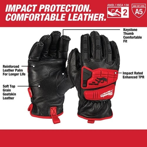Milwaukee Tools Milwaukee Impact Cut Level 5 Goatskin Leather Gloves - Small 48-22-8780 8 Milwaukee Tools Milwaukee Impact Cut Level 5 Goatskin Leather Gloves - Small 48-22-8780 - Image 6