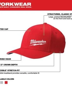 Milwaukee Tools Milwaukee Fitted Red Hat - Fit 504R -Milwaukee Tool-shop 24638 4 rcuupjda44xir2yq