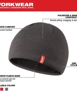 Milwaukee Tools Milwaukee One Size Fleece Lined Knit Hat - Gray 502G -Milwaukee Tool-shop 24651 3 xze5kqlpd5tnqvcu