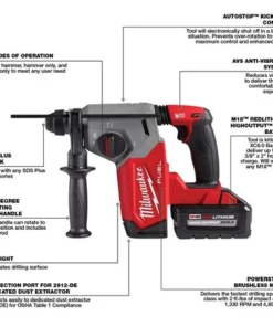 Milwaukee Tools Milwaukee M18 FUEL 1" SDS Plus Rotary Hammer Kit 2912-22 -Milwaukee Tool-shop 24654 4 vowvukni0f4lppvt
