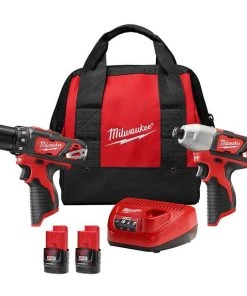 Milwaukee Tools Milwaukee M12 Cordless 2-Tool Drill/Impact Combo Kit 2494-22