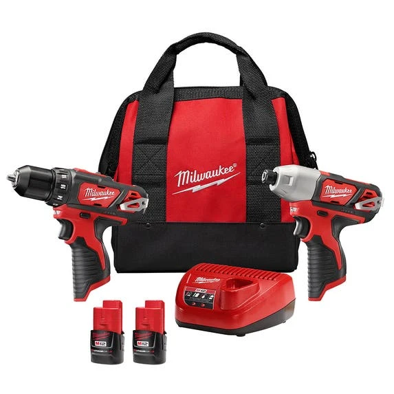 Milwaukee Tools Milwaukee M12 Cordless 2-Tool Drill/Impact Combo Kit 2494-22 3 Milwaukee Tools Milwaukee M12 Cordless 2-Tool Drill/Impact Combo Kit 2494-22