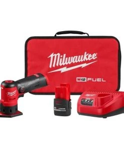 Milwaukee Tools Milwaukee M12 FUEL 12-Volt Lithium-Ion Brushless Cordless Orbital Detail Sander Kit W/ High Output 2.5 Ah Battery 2531-21HO