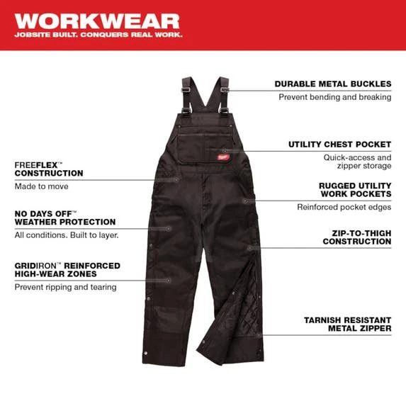 Milwaukee Tools Milwaukee GRIDIRON™ Zip-to-Thigh Bib Overall 261B 8 Milwaukee Tools Milwaukee GRIDIRON™ Zip-to-Thigh Bib Overall 261B - Image 6
