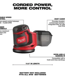 Milwaukee Tools Milwaukee M18 5" Random Orbit Sander 5" (Bare Tool) 2648-20 -Milwaukee Tool-shop 2648 20 3