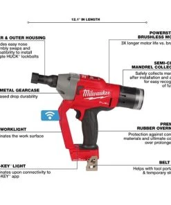 Milwaukee Tools Milwaukee M18 FUEL 1/4" Lockbolt Tool W/ ONE-KEY (Bare Tool) 2661-20 15 Milwaukee Tools Milwaukee M18 FUEL 1/4" Lockbolt Tool W/ ONE-KEY (Bare Tool) 2661-20 -Milwaukee Tool-shop 2661 20 image reel 2