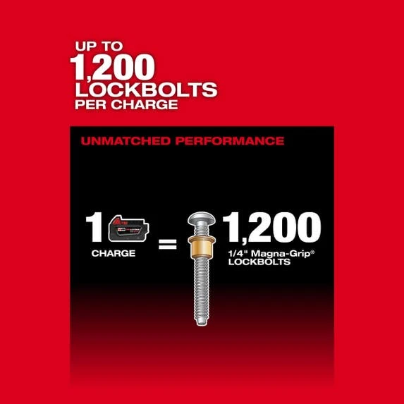 Milwaukee Tools Milwaukee M18 FUEL 1/4" Lockbolt Tool W/ ONE-KEY (Bare Tool) 2661-20 7 Milwaukee Tools Milwaukee M18 FUEL 1/4" Lockbolt Tool W/ ONE-KEY (Bare Tool) 2661-20 - Image 5