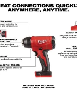 Milwaukee Tools Milwaukee M18 Compact Heat Gun (Bare Tool) 2688-20 9 Milwaukee Tools Milwaukee M18 Compact Heat Gun (Bare Tool) 2688-20 -Milwaukee Tool-shop 2688 20 3